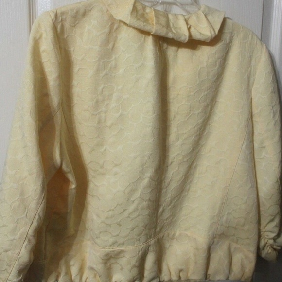 Ruby Rd Sunsational Daisy Yellow Short Jacket portrait collar 3/4 sleeve…16 New - Picture 6 of 6